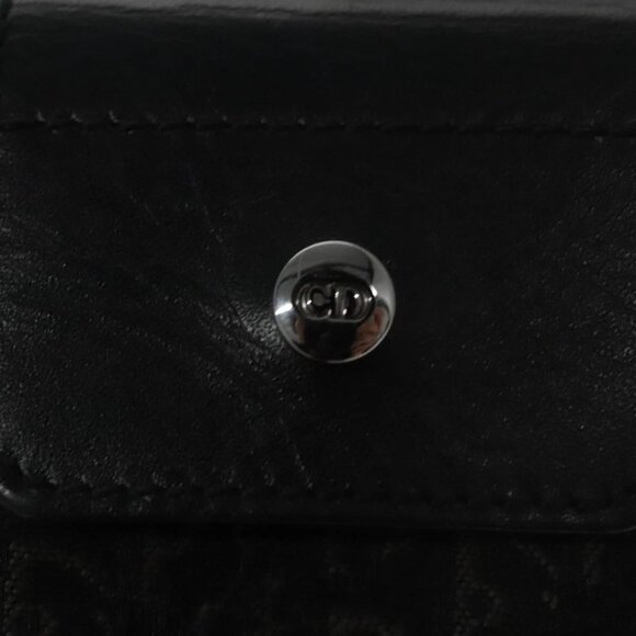 Christian Dior Trotter Canvas Shoulder Pouch Black Auth - Picture 9 of 16